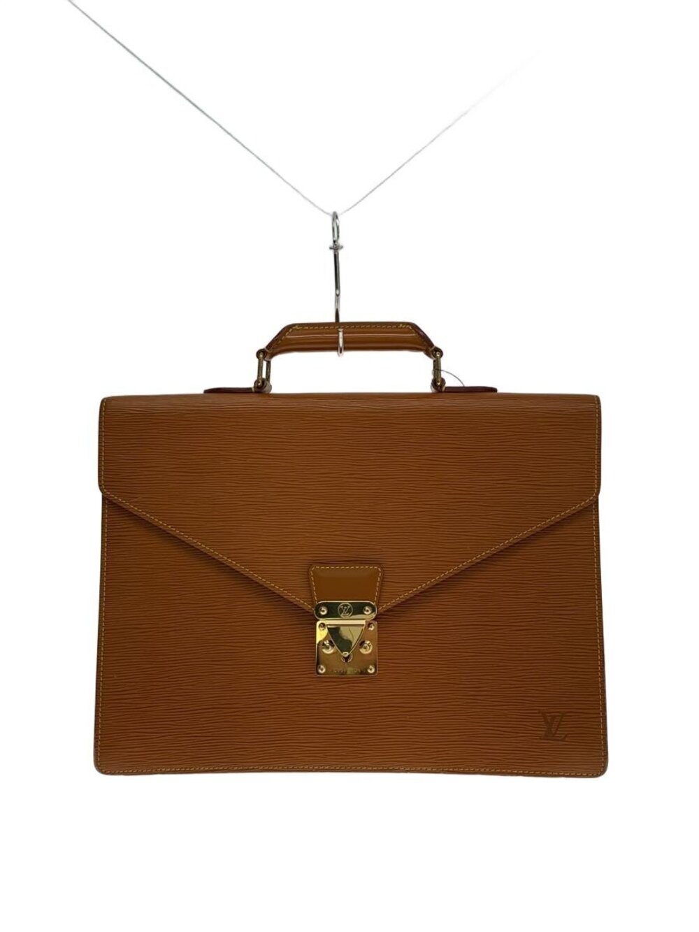 LOUIS VUITTON Porte Documents Bandouliere Epi Leather Camel Brown Solid